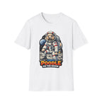 First Poodle on the Moon Funny Astronaut Standard Poodle T-Shirt | Cosmic Encounters Collection by PetPulse