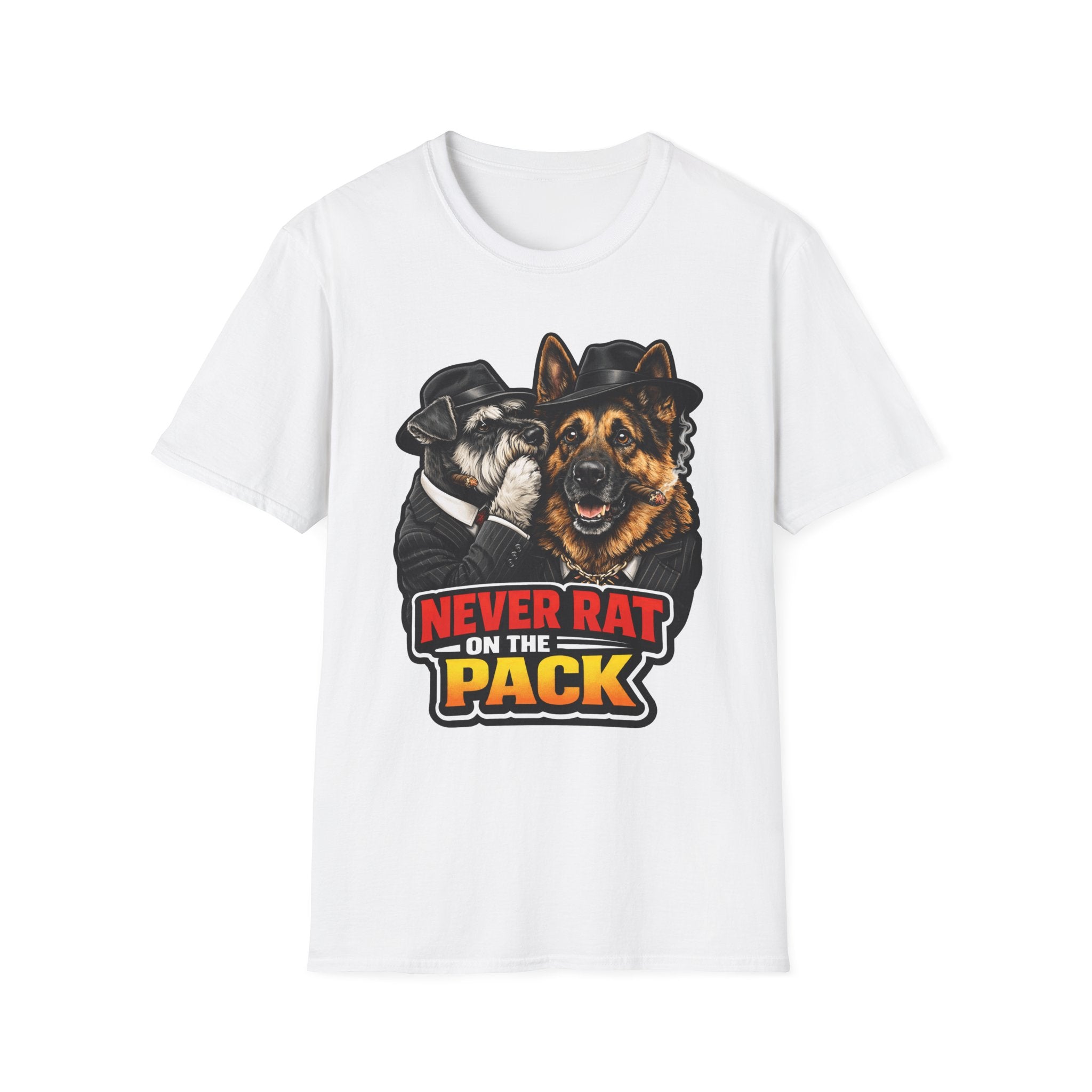 Never Rat on the Pack Funny Mobster Dog T-Shirt | The Dog Father Collection by PetPulse